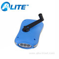 Plastic Flat Hand Crank Dynamo Torch Light